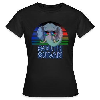 South Sudan - Women's T-Shirt - black - Front - AI Model Female 172 dark (172cm)