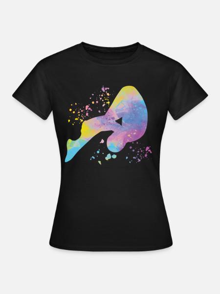Turmspringen Synchronspringen Kunstspringen - Frauen T-Shirt - Schwarz