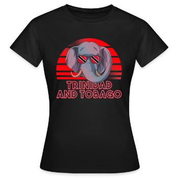 Trinité et Tobago - T-shirt Femme - noir - Devant - AI Model Female 172 dark (172cm)