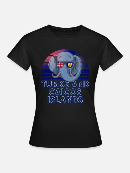 Turks und Caicosinseln - Frauen T-Shirt - Schwarz
