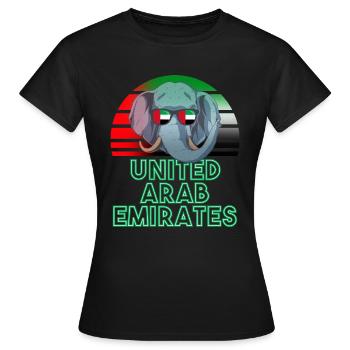Emirats Arabes Unis - T-shirt Femme - noir - Devant - AI Model Female 172 dark (172cm)