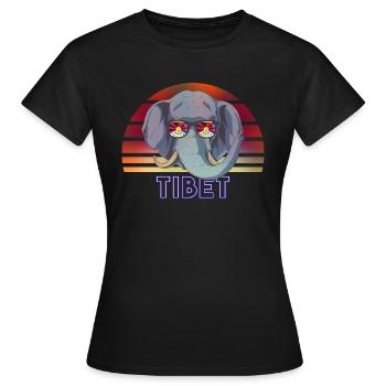 Tibet - T-shirt Femme - noir - Devant - AI Model Female 172 dark (172cm)