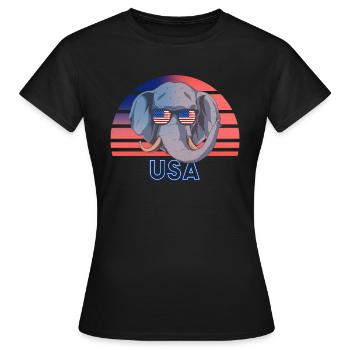 Amérique du Nord - T-shirt Femme - noir - Devant - AI Model Female 172 dark (172cm)
