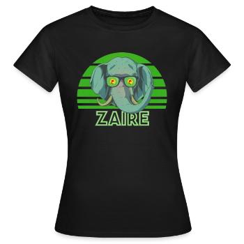 Zaire - Frauen T-Shirt - Schwarz - Vorne - AI Model Female 172 dark (172cm)