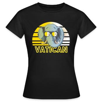 Vatican - T-shirt Femme - noir - Devant - AI Model Female 172 dark (172cm)