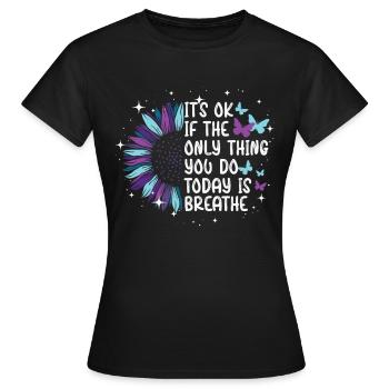 Sensibilisation à la prévention du suicide - T-shirt Femme - noir - Devant - AI Model Female 172 dark (172cm)