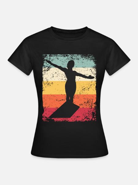 Turmspringen Kunstspringen Synchronspringen - Frauen T-Shirt - Schwarz
