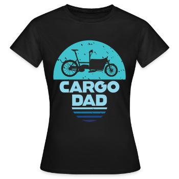 Cargo Dad Cargo Bike Cargobike - Women's T-Shirt - black - Front - AI Model Female 172 dark (172cm)