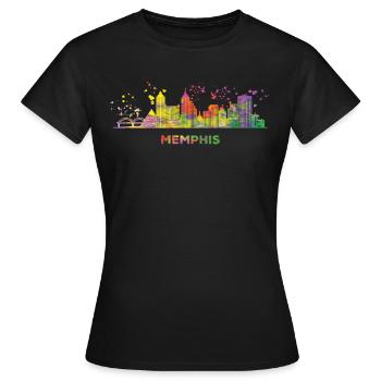 Memphean Skyline Memphis - Women's T-Shirt - black - Front - AI Model Female 172 dark (172cm)