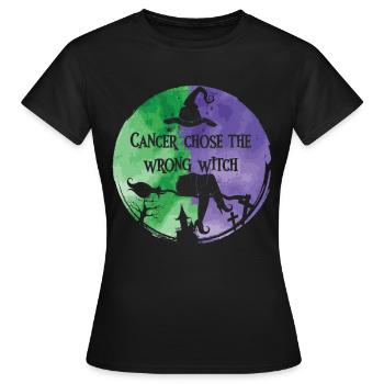 Cancer Witch Green Violet Anal Cancer - Women's T-Shirt - black - Front - AI Model Female 172 dark (172cm)