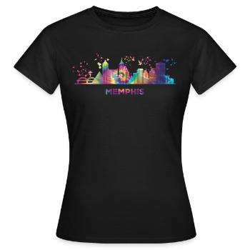 Memphean Skyline Memphis - Women's T-Shirt - black - Front - AI Model Female 172 dark (172cm)