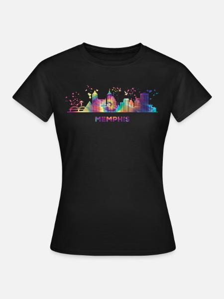 Memphean Skyline Memphis - Frauen T-Shirt - Schwarz