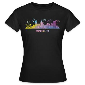 Memphean Skyline Memphis - Women's T-Shirt - black - Front - AI Model Female 172 dark (172cm)