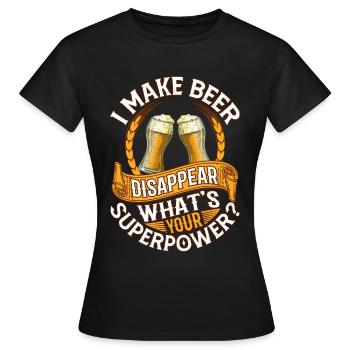 Ich Lasse Bier Verschwinden Bier - Frauen T-Shirt - Schwarz - Vorne - AI Model Female 172 dark (172cm)