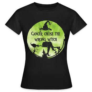 Cancer Witch Linden Lymphoma Awareness - Women's T-Shirt - black - Front - AI Model Female 172 dark (172cm)
