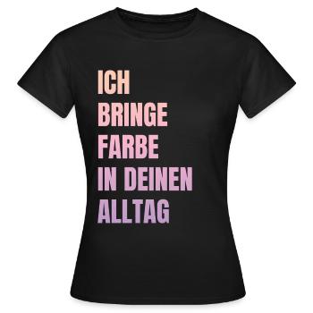 J’amène Peintre de peinture Papa Vernisseur - T-shirt Femme - noir - Devant - AI Model Female 172 dark (172cm)