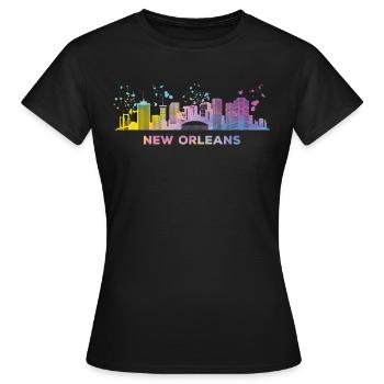 Skyline Von New Orleans New Orleaner - Women's T-Shirt - black - Front - AI Model Female 172 dark (172cm)