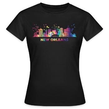 Skyline Von New Orleans New Orleaner - Women's T-Shirt - black - Front - AI Model Female 172 dark (172cm)