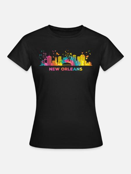 Skyline Von New Orleans New Orleaner - Frauen T-Shirt - Schwarz