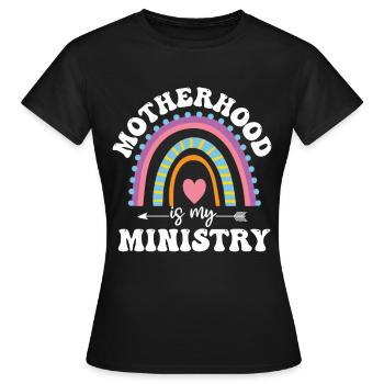 La maternité est mon ministère - T-shirt Femme - noir - Devant - AI Model Female 172 dark (172cm)