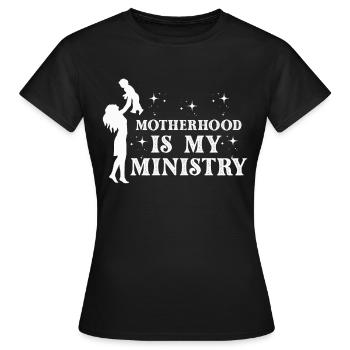 La maternité est mon ministère - T-shirt Femme - noir - Devant - AI Model Female 172 dark (172cm)
