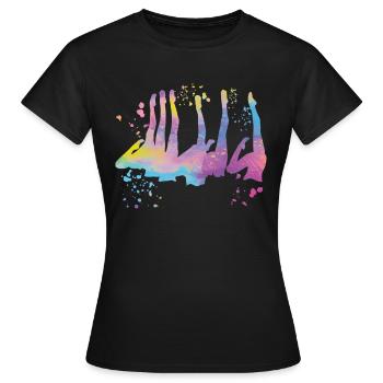 Artistic Swim Team Synchronschwimmen - Frauen T-Shirt - Schwarz - Vorne - AI Model Female 172 dark (172cm)