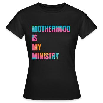 La maternité est mon ministère - T-shirt Femme - noir - Devant - AI Model Female 172 dark (172cm)