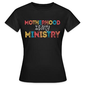 La maternité est mon ministère - T-shirt Femme - noir - Devant - AI Model Female 172 dark (172cm)