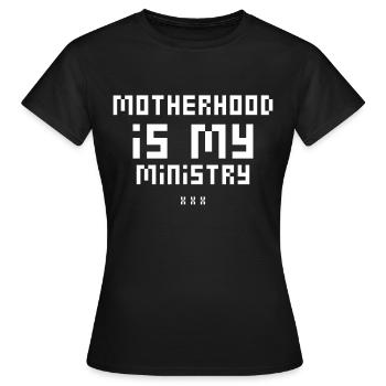 La maternité est mon ministère - T-shirt Femme - noir - Devant - AI Model Female 172 dark (172cm)