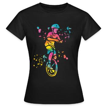 Unicycliste monocycle monocycle - T-shirt Femme - noir - Devant - AI Model Female 172 dark (172cm)