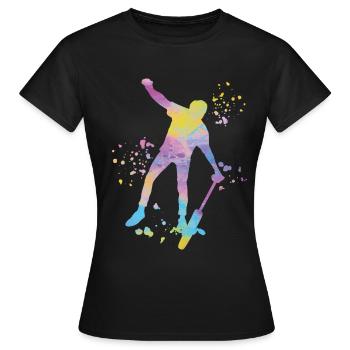 Unicycliste monocycle monocycle - T-shirt Femme - noir - Devant - AI Model Female 172 dark (172cm)