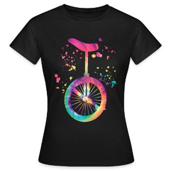 Unicycliste monocycle monocycle - T-shirt Femme - noir - Devant - AI Model Female 172 dark (172cm)