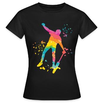Unicycliste monocycle monocycle - T-shirt Femme - noir - Devant - AI Model Female 172 dark (172cm)