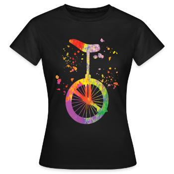 Unicycliste monocycle monocycle - T-shirt Femme - noir - Devant - AI Model Female 172 dark (172cm)