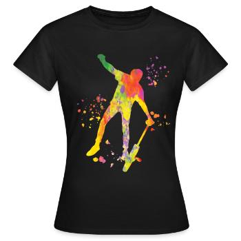 Unicycliste monocycle monocycle - T-shirt Femme - noir - Devant - AI Model Female 172 dark (172cm)