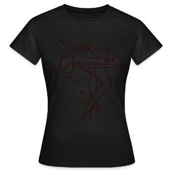 Saut en hauteur Aquarelle Saut en hauteur - T-shirt Femme - noir - Devant - AI Model Female 172 dark (172cm)