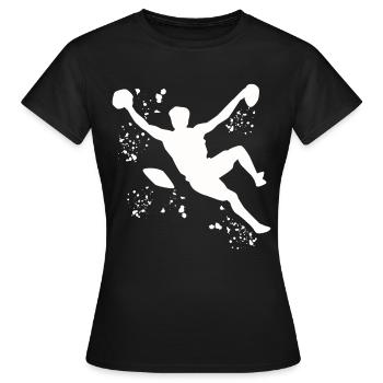 Boulderer Colorsplash Boulder Bouldering - Women's T-Shirt - black - Front - AI Model Female 172 dark (172cm)