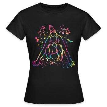 Sauts en longueur Saut en longueur Enfants Saut en longueur - T-shirt Femme - noir - Devant - AI Model Female 172 dark (172cm)