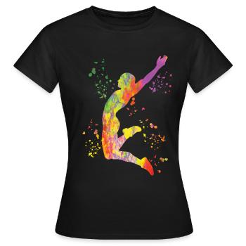 Sauts en longueur Saut en longueur Enfants Saut en longueur - T-shirt Femme - noir - Devant - AI Model Female 172 dark (172cm)