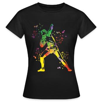 Lanceur de poids Colorsplash Lancer de poids - T-shirt Femme - noir - Devant - AI Model Female 172 dark (172cm)