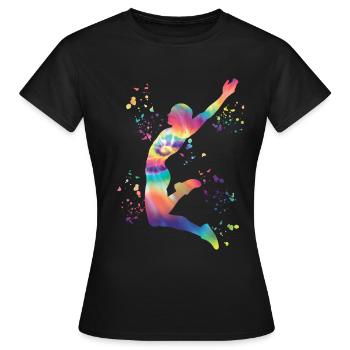 Sauts en longueur Saut en longueur Enfants Saut en longueur - T-shirt Femme - noir - Devant - AI Model Female 172 dark (172cm)