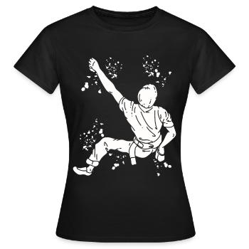 Boulderer Colorsplash Boulder Bouldering - Women's T-Shirt - black - Front - AI Model Female 172 dark (172cm)