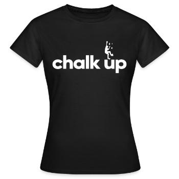 Craie jusqu’à Boulderer - T-shirt Femme - noir - Devant - AI Model Female 172 dark (172cm)
