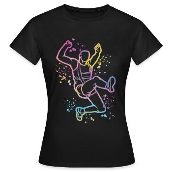 Sauts en longueur Saut en longueur Enfants Saut en longueur - T-shirt Femme - noir - Devant - AI Model Female 172 dark (172cm)
