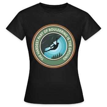 Bouldern Boulderer Boulder - Frauen T-Shirt - Schwarz - Vorne - AI Model Female 172 dark (172cm)