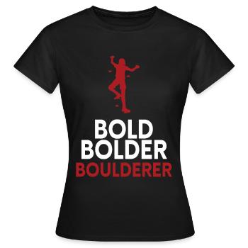 Bold Bolder Bloc de bloc - T-shirt Femme - noir - Devant - AI Model Female 172 dark (172cm)