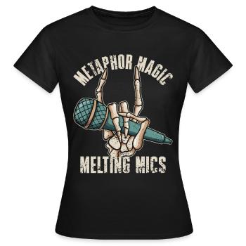 Poetry Slam Metaphor Magic Slam Poetry - Women's T-Shirt - black - Front - AI Model Female 172 dark (172cm)