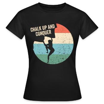 Tracer à la craie et conquérir des rochers - T-shirt Femme - noir - Devant - AI Model Female 172 dark (172cm)