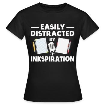 Poésie Slam Encre Stimulation Slam Poésie - T-shirt Femme - noir - Devant - AI Model Female 172 dark (172cm)