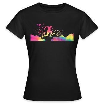 Trail Runner Cross Trail Bergläufer - Frauen T-Shirt - Schwarz - Vorne - AI Model Female 172 dark (172cm)